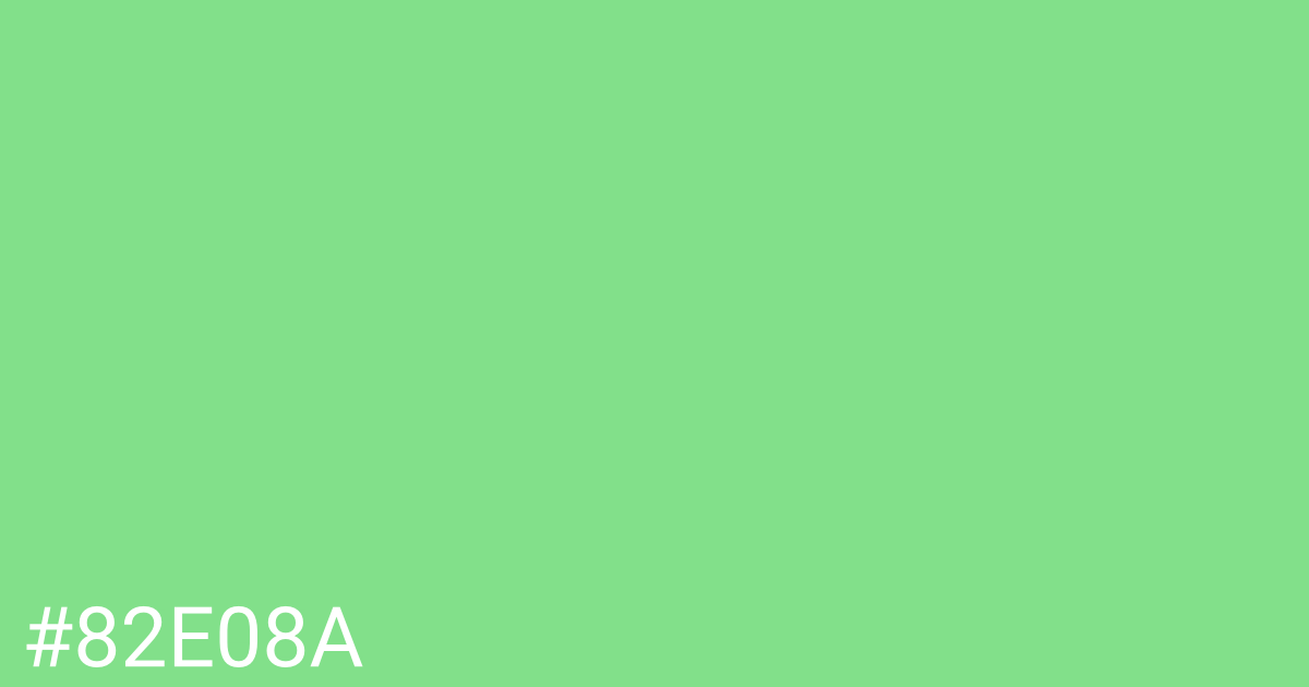 Hex color #82e08a graphic