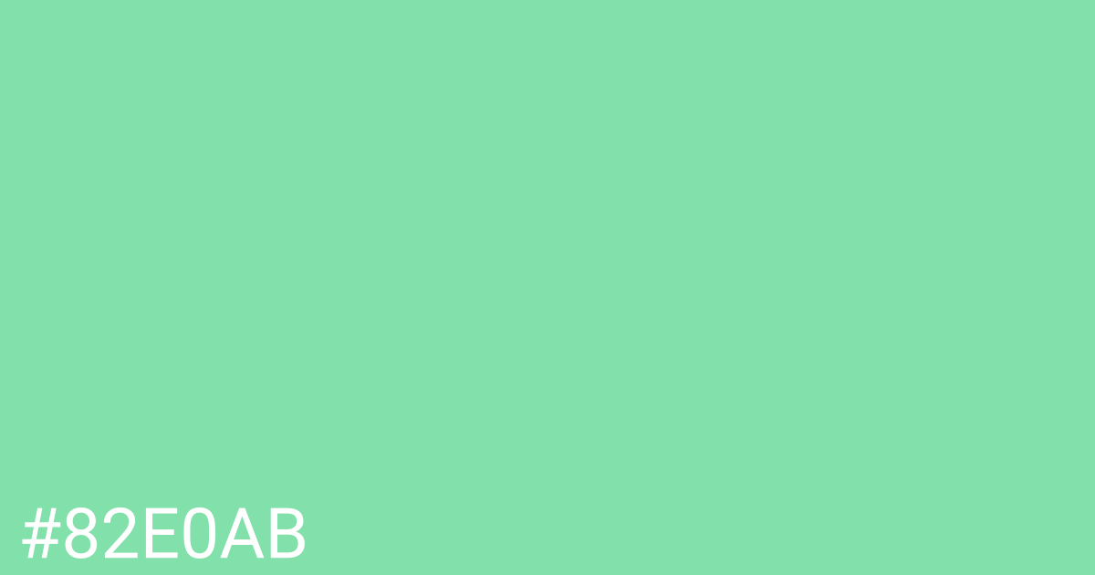 Hex color #82e0ab graphic