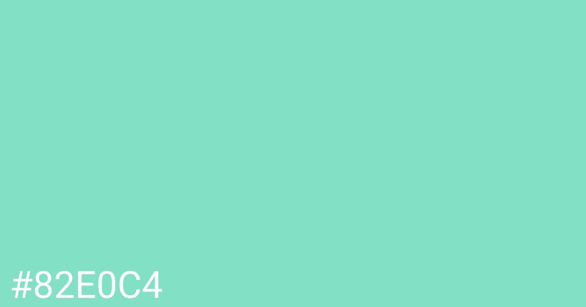 Hex color #82e0c4 graphic