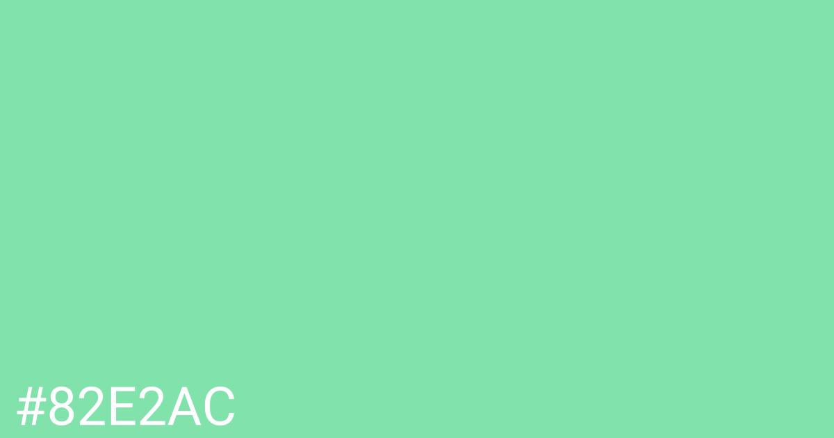 Hex color #82e2ac graphic