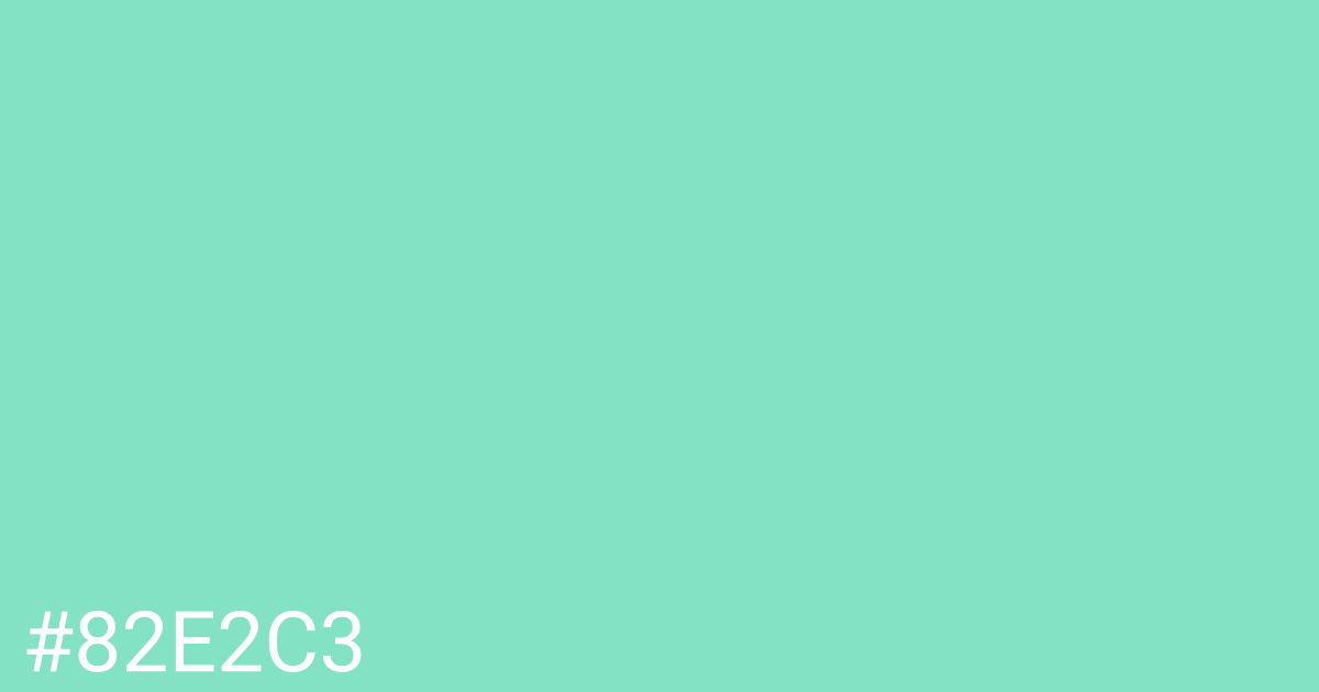 Hex color #82e2c3 graphic