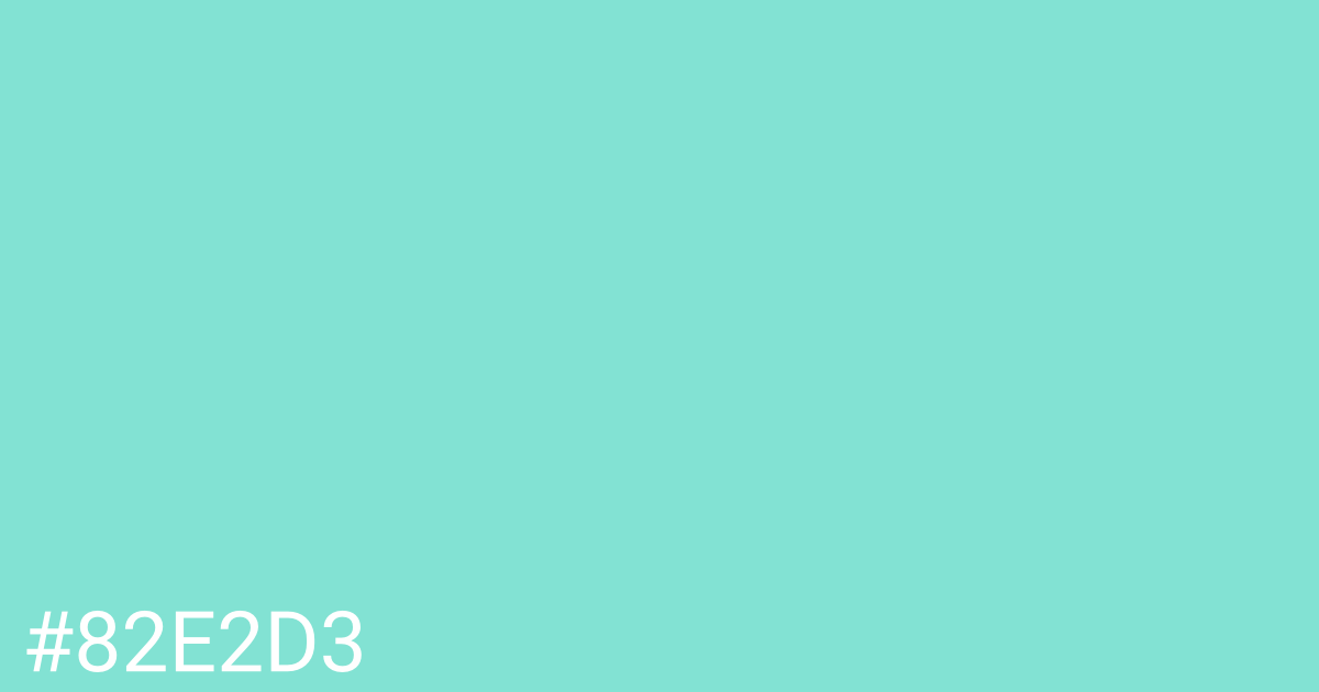 Hex color #82e2d3 graphic