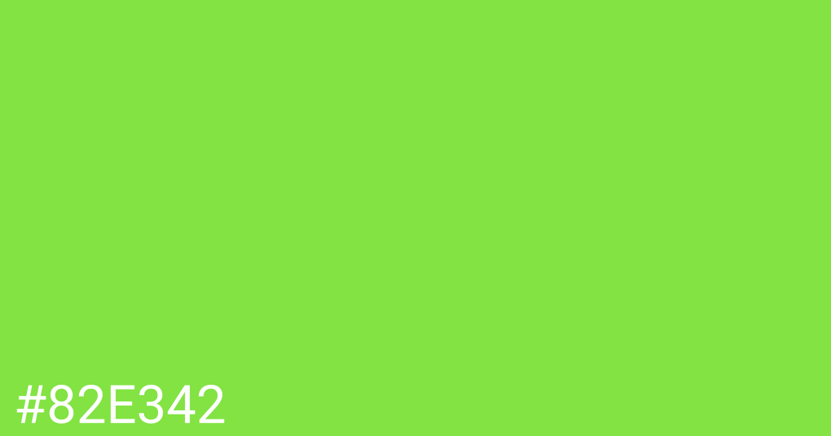 Hex color #82e342 graphic