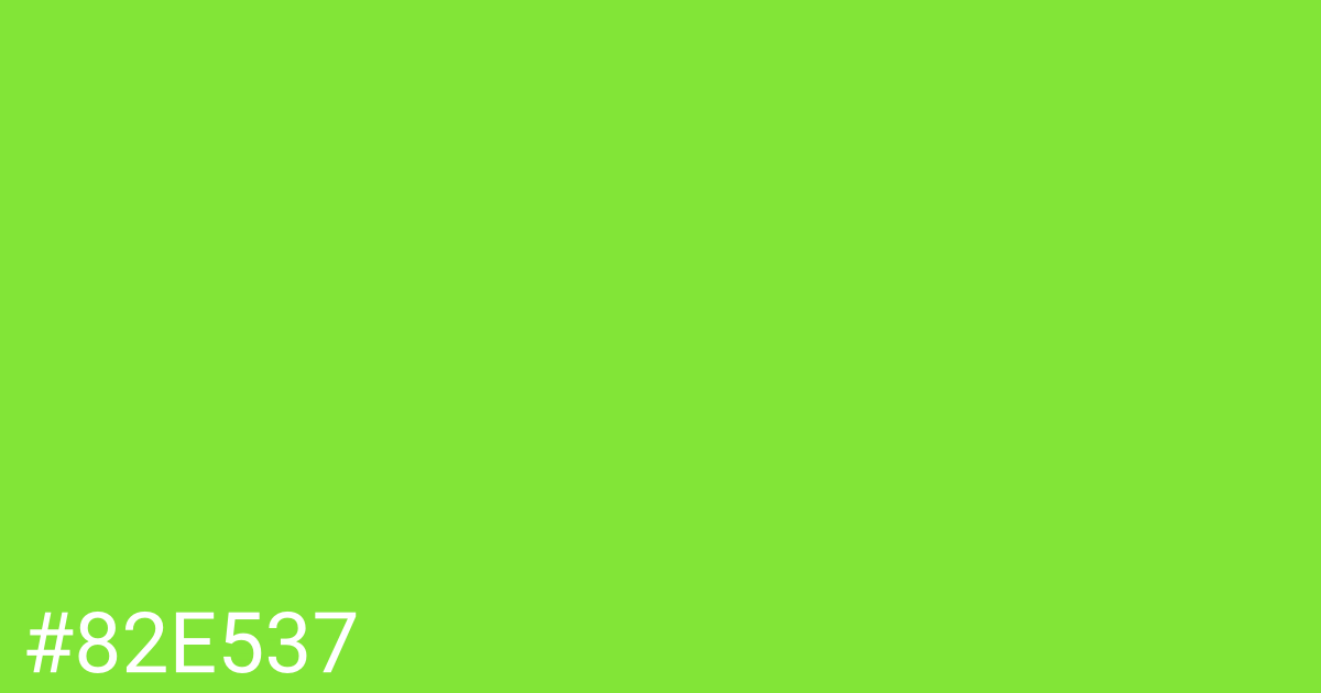 Hex color #82e537 graphic