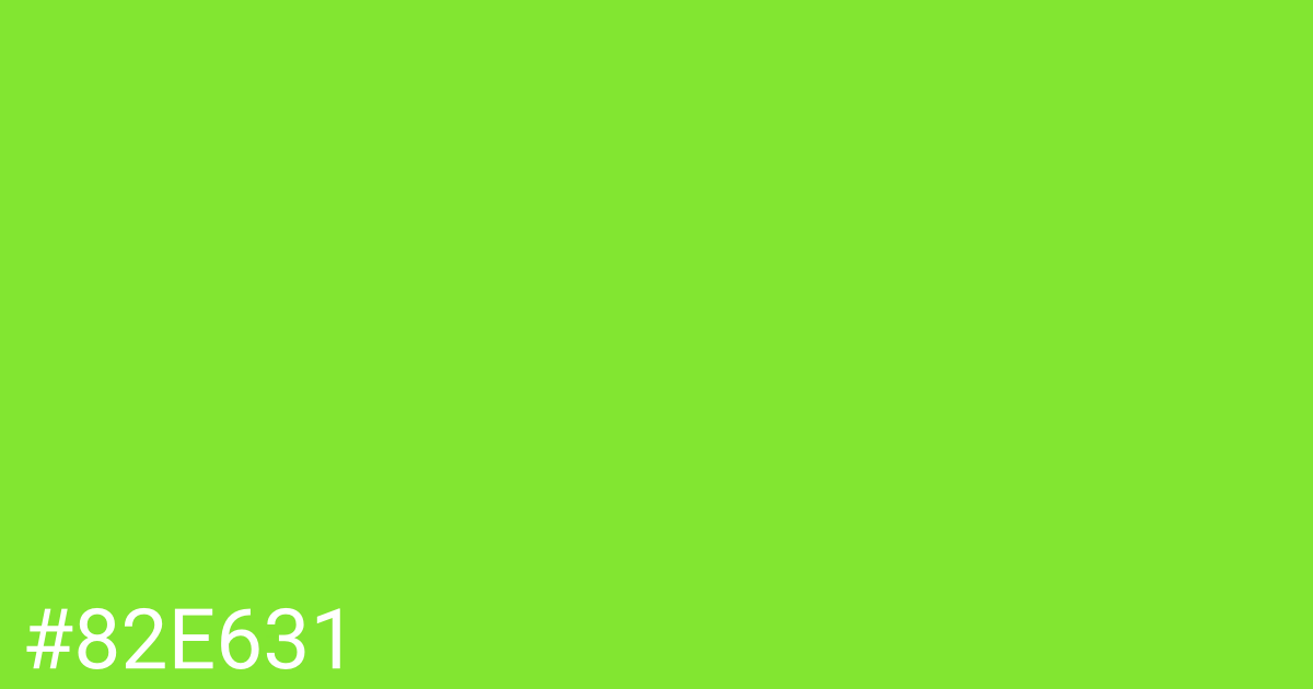 Hex color #82e631 graphic