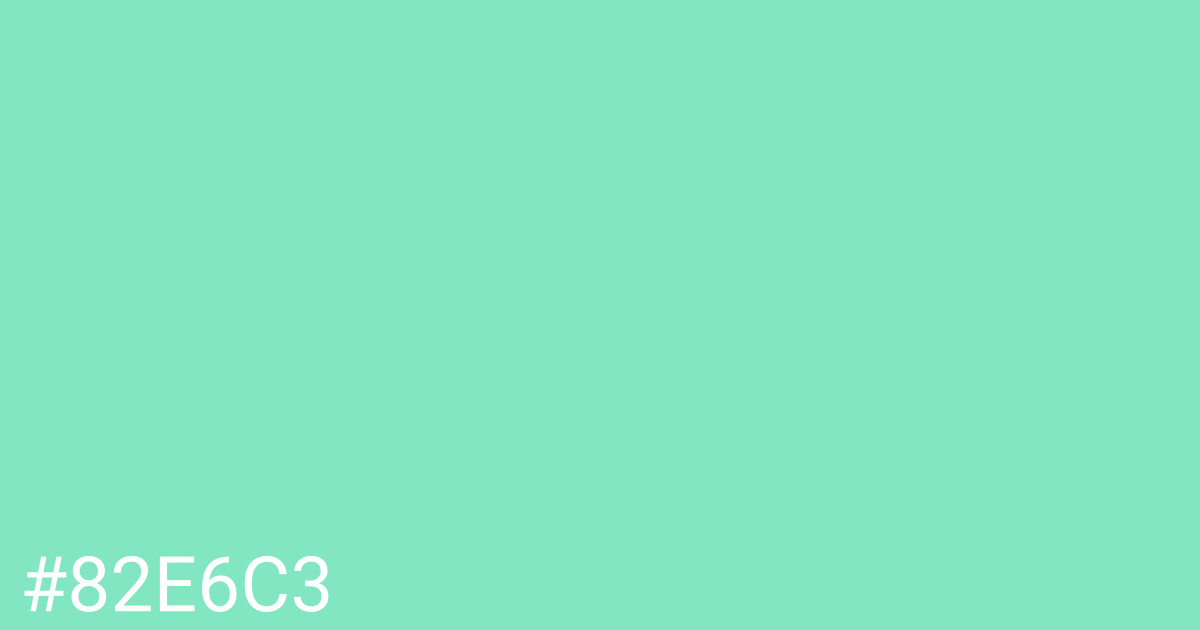 Hex color #82e6c3 graphic