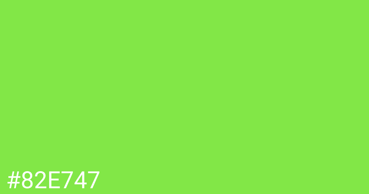 Hex color #82e747 graphic