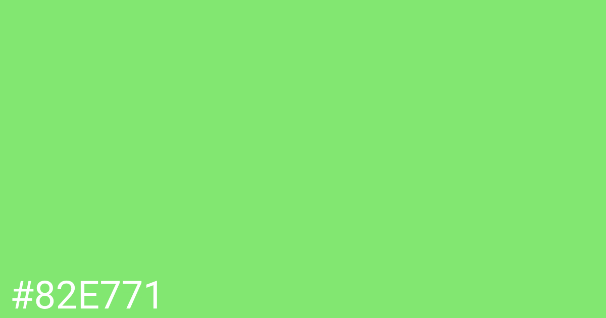 Hex color #82e771 graphic