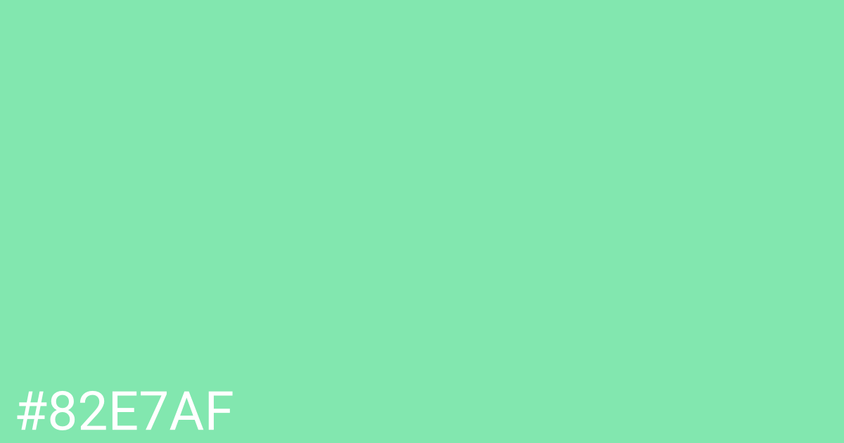 Hex color #82e7af graphic