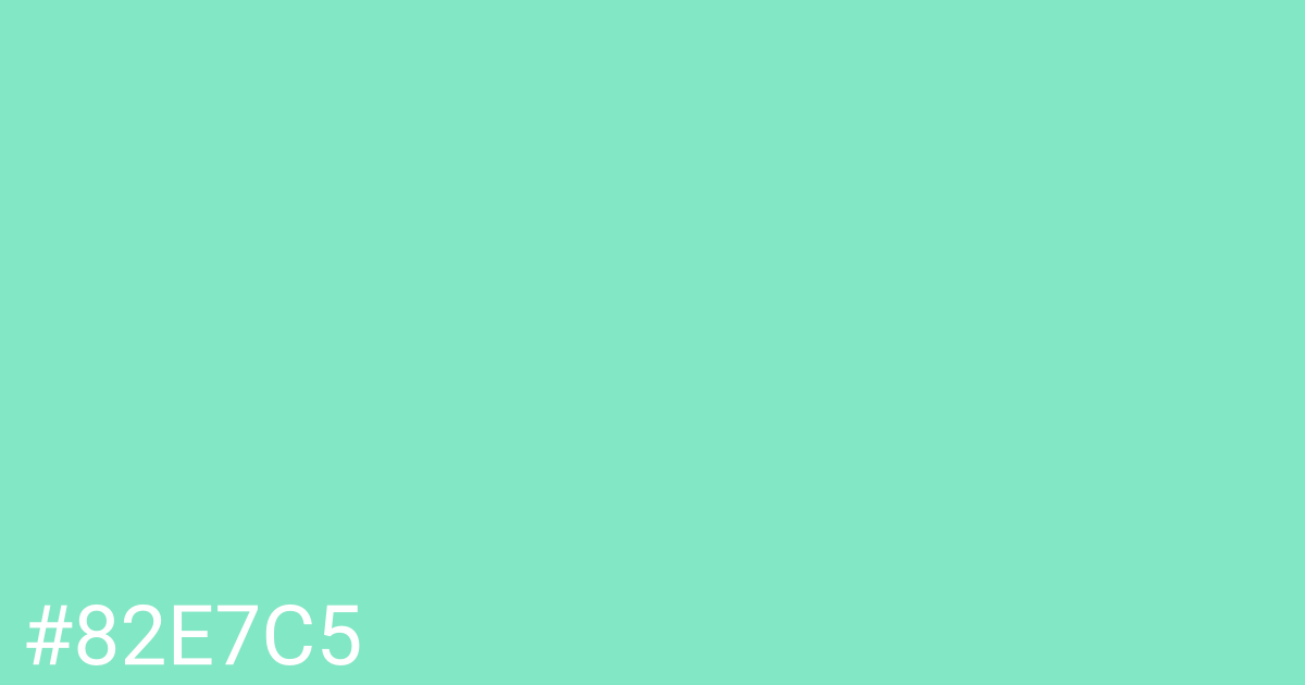 Hex color #82e7c5 graphic