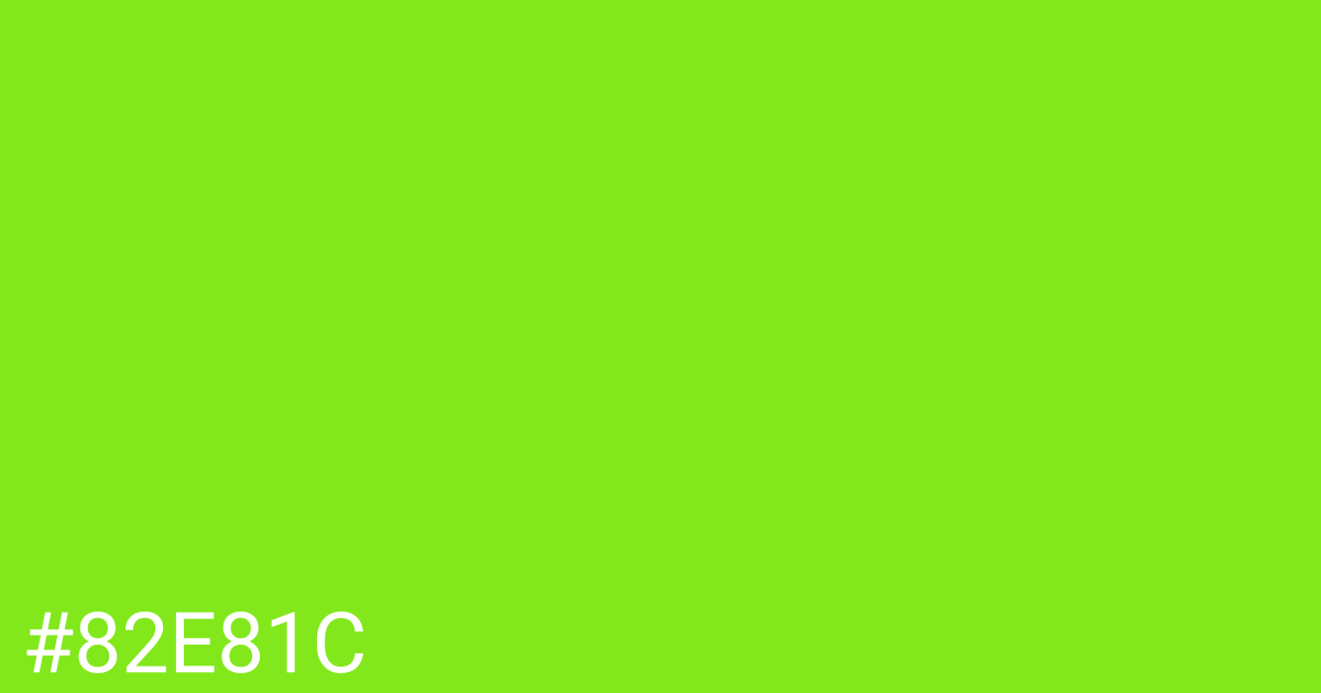 Hex color #82e81c graphic