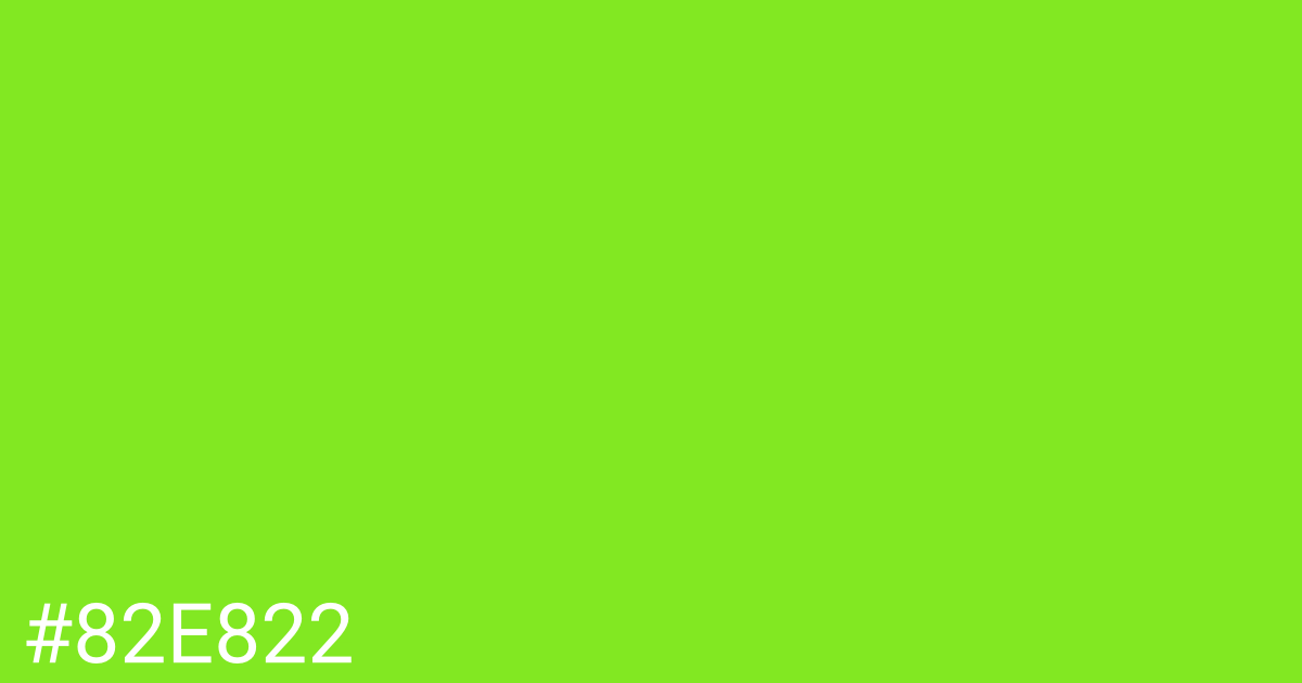 Hex color #82e822 graphic