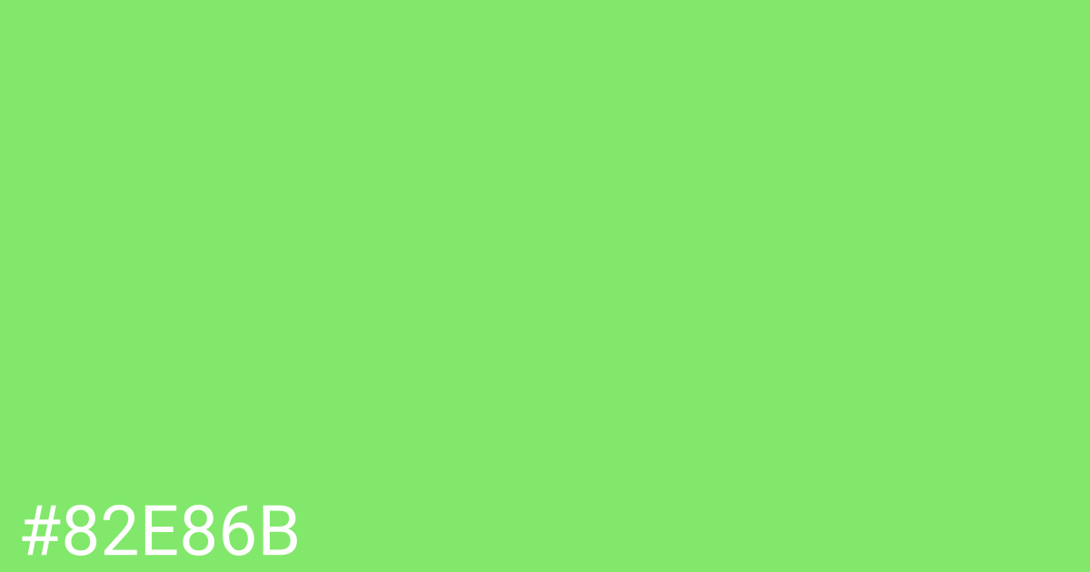 Hex color #82e86b graphic