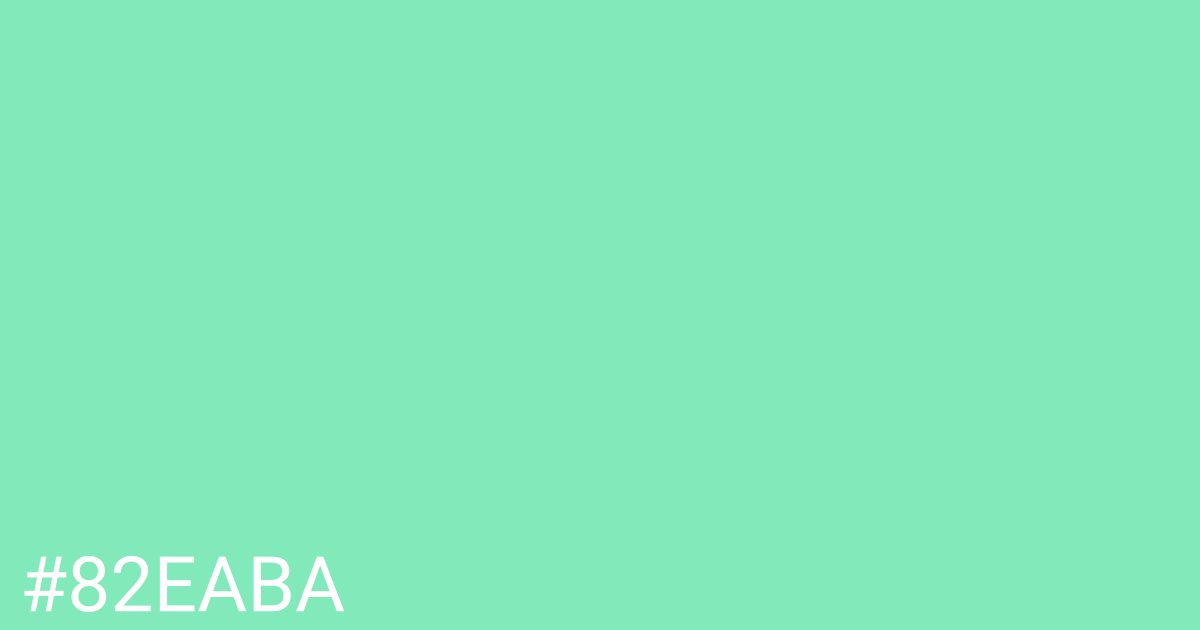 Hex color #82eaba graphic