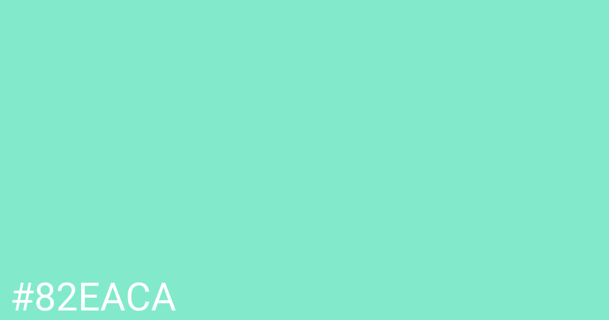 Hex color #82eaca graphic