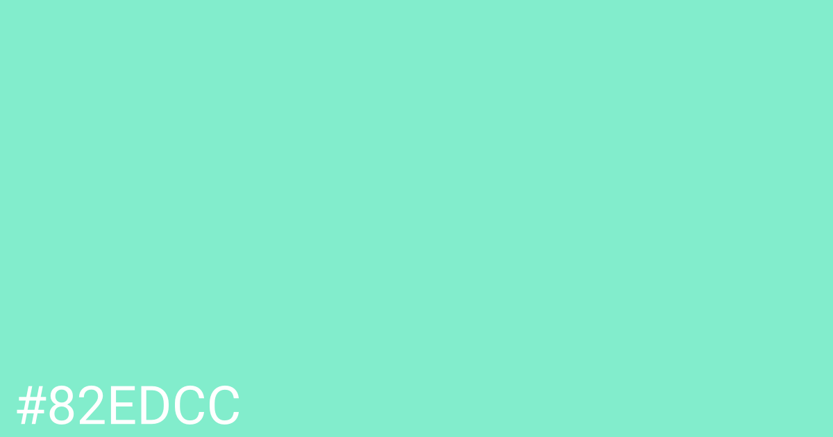 Hex color #82edcc graphic