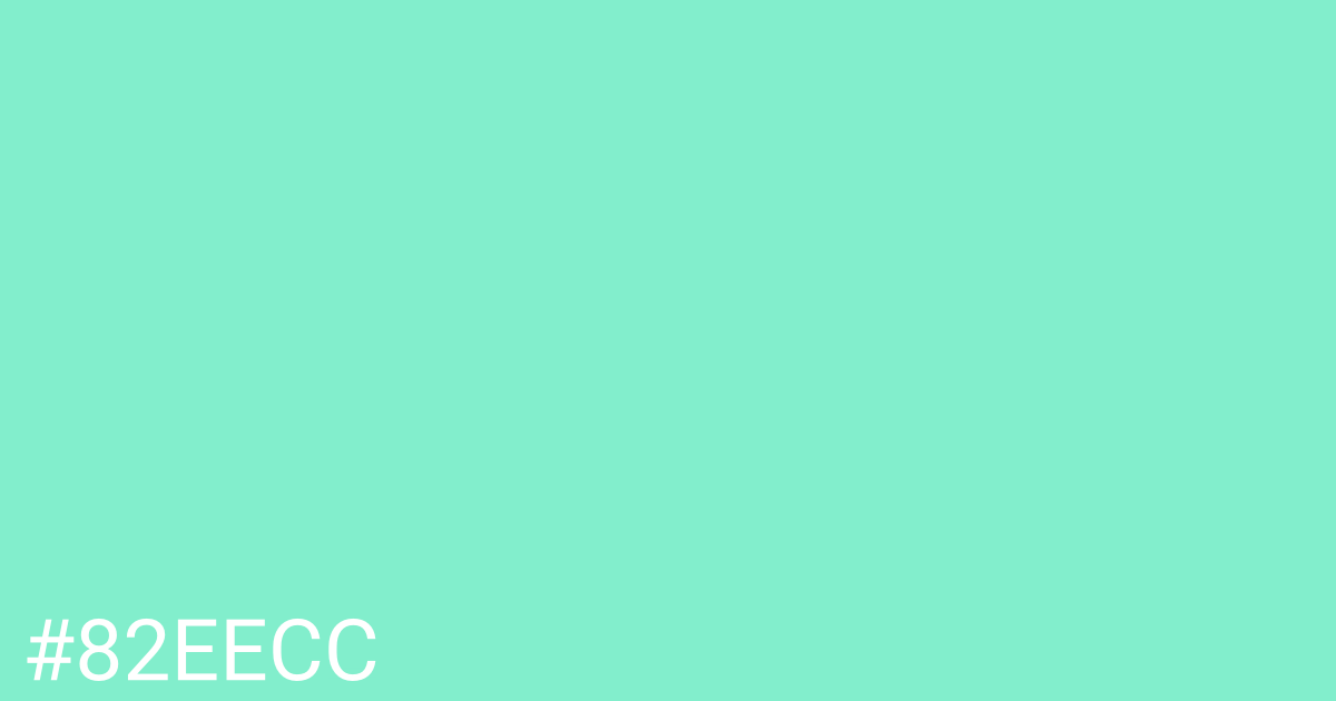 Hex color #82eecc graphic