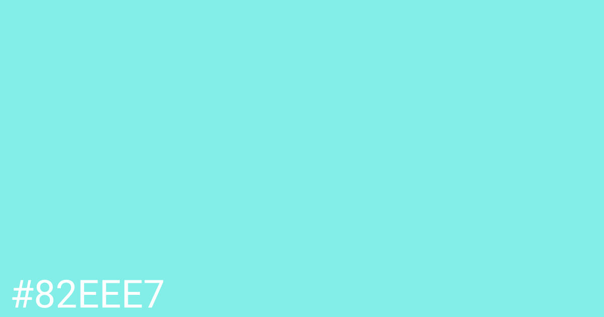 Hex color #82eee7 graphic