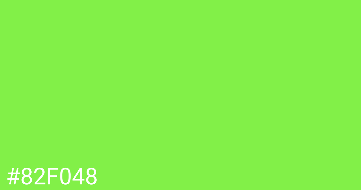 Hex color #82f048 graphic