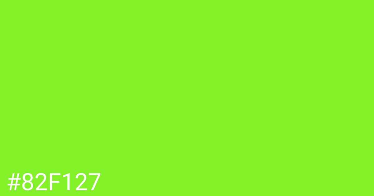 Hex color #82f127 graphic