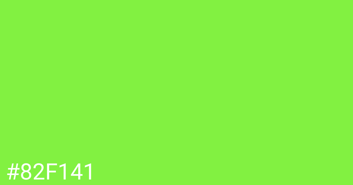 Hex color #82f141 graphic