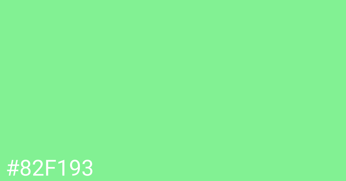 Hex color #82f193 graphic