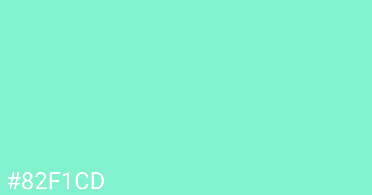 Hex color #82f1cd graphic