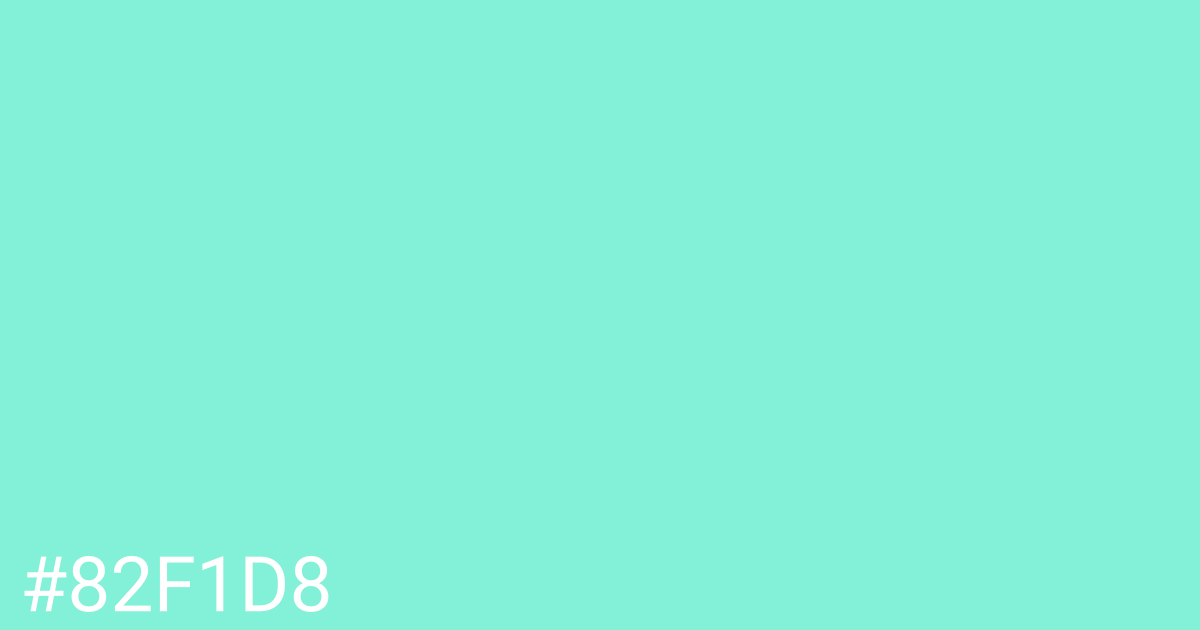 Hex color #82f1d8 graphic