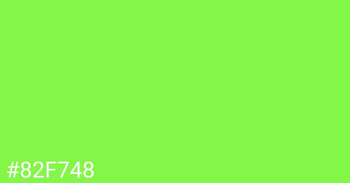 Hex color #82f748 graphic