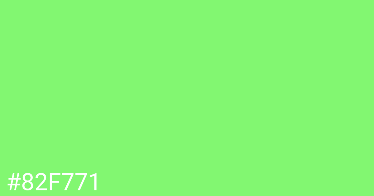 Hex color #82f771 graphic