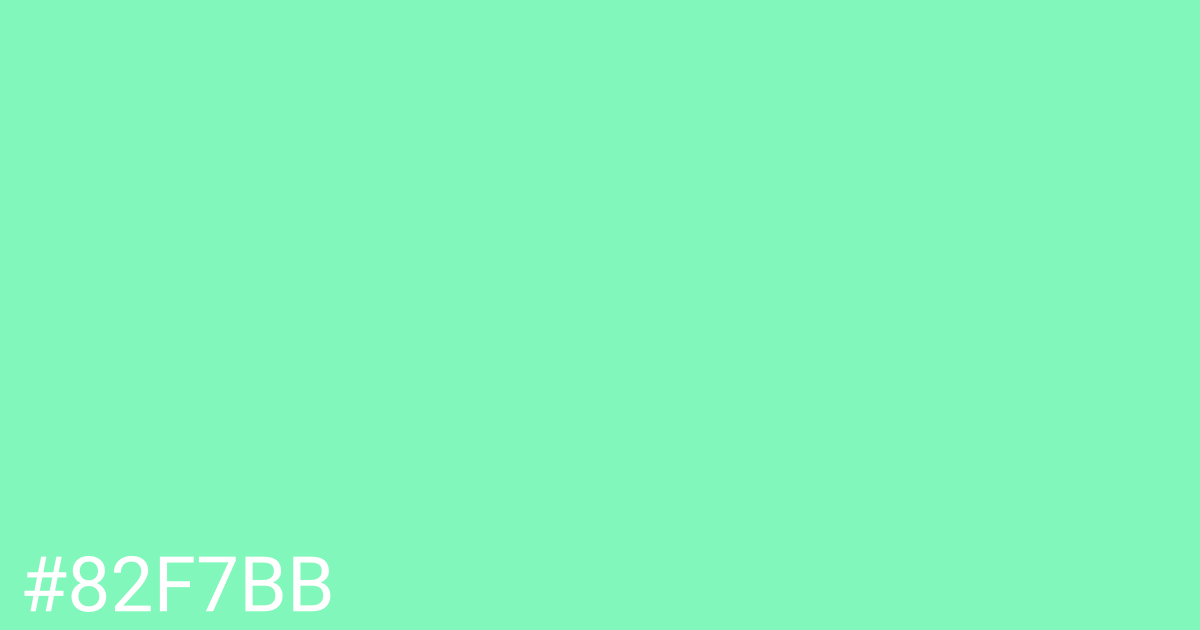 Hex color #82f7bb graphic