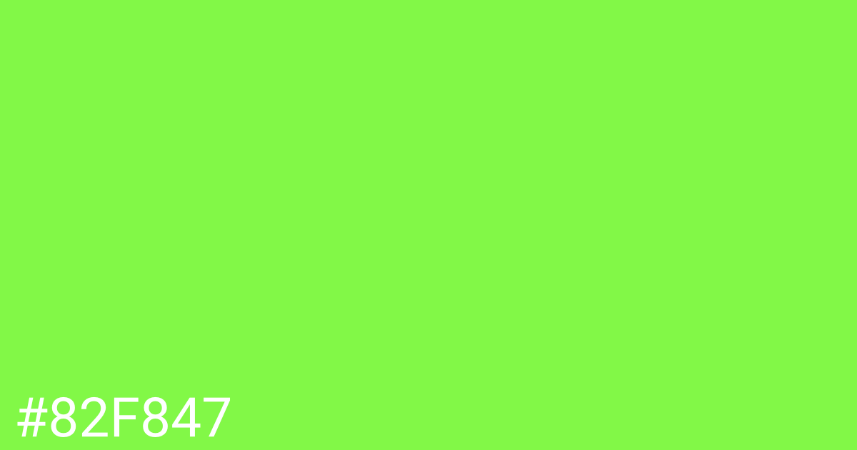 Hex color #82f847 graphic