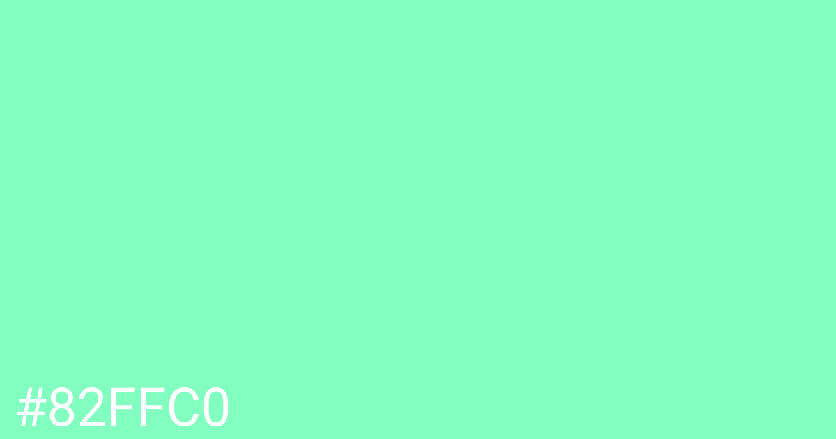 Hex color #82ffc0 graphic