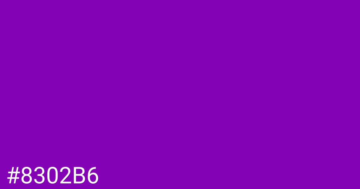 Hex color #8302b6 graphic