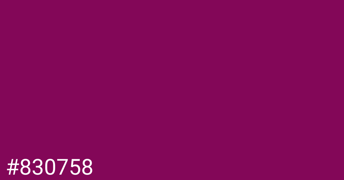 Hex color #830758 graphic