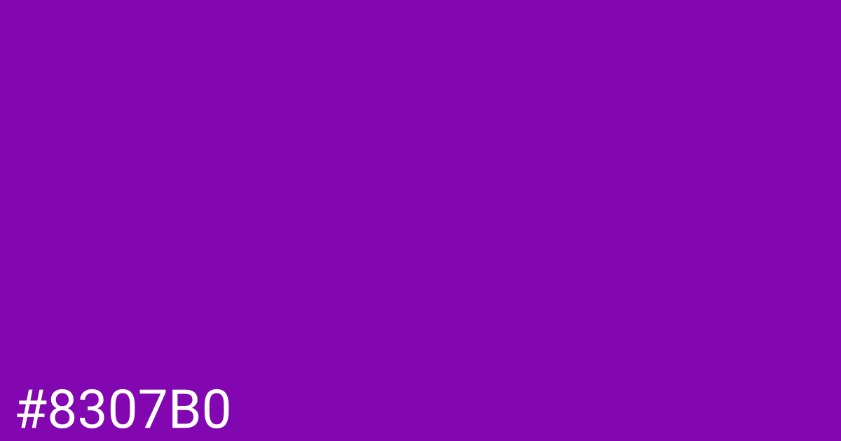 Hex color #8307b0 graphic