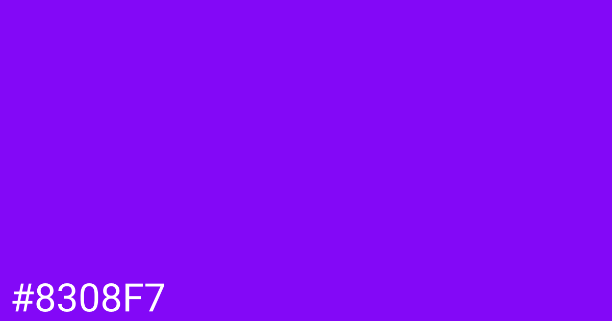 Hex color #8308f7 graphic