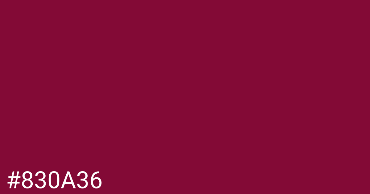 Hex color #830a36 graphic
