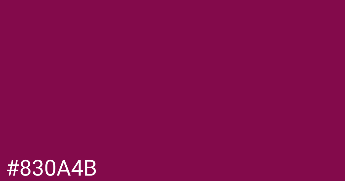 Hex color #830a4b graphic