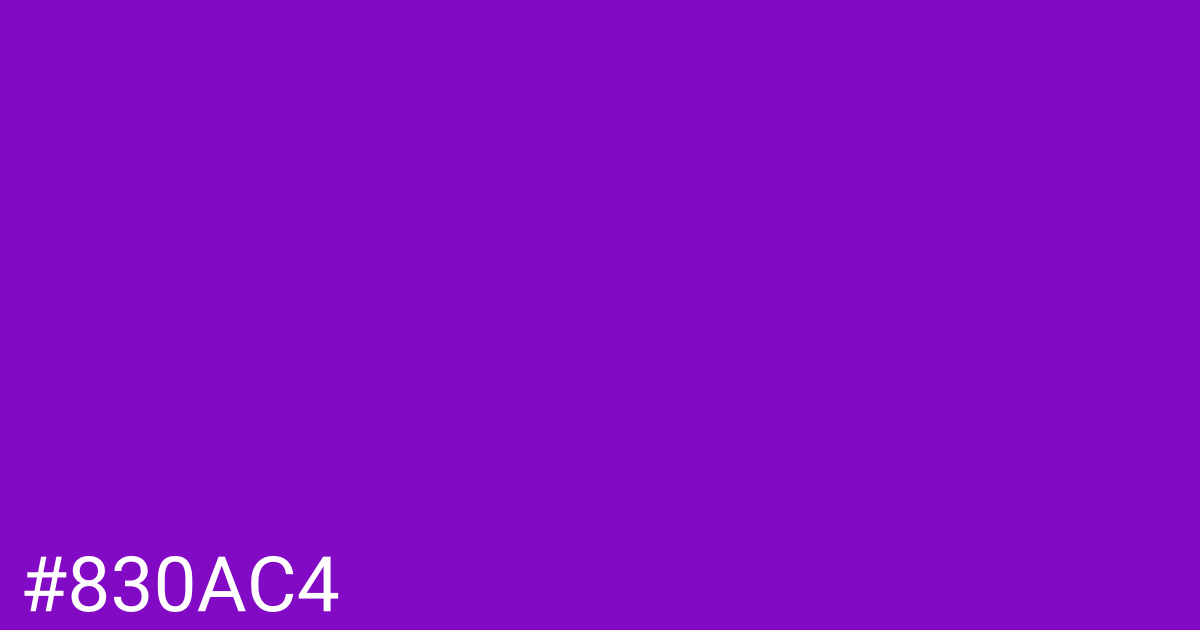 Hex color #830ac4 graphic
