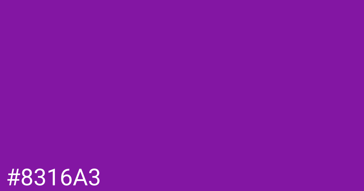 Hex color #8316a3 graphic