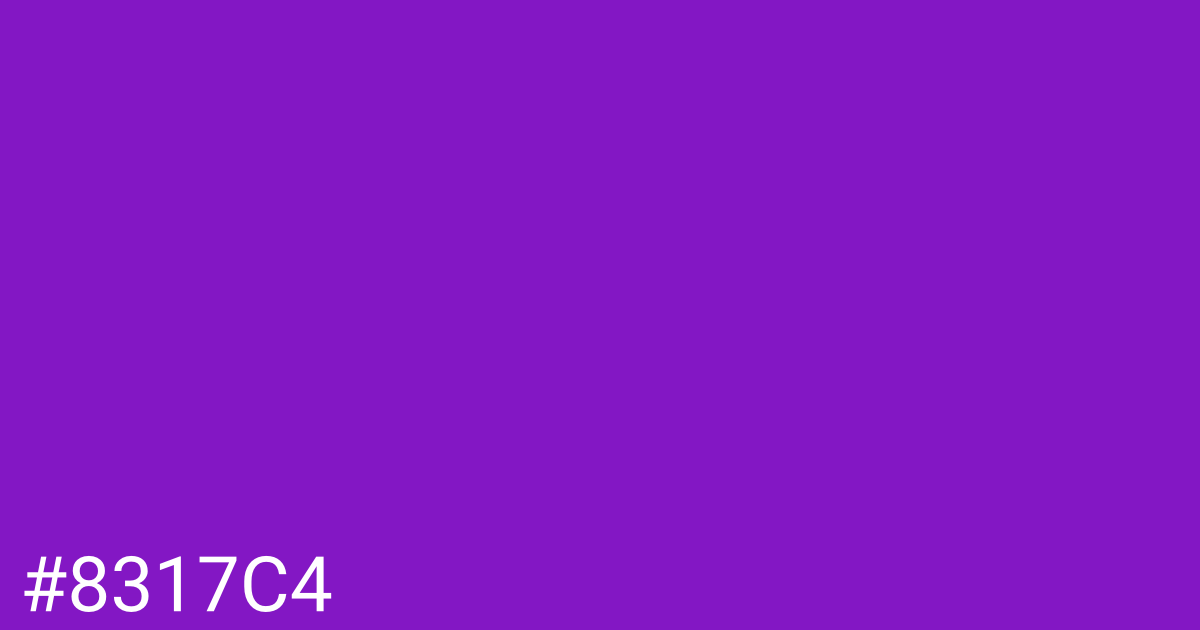 Hex color #8317c4 graphic