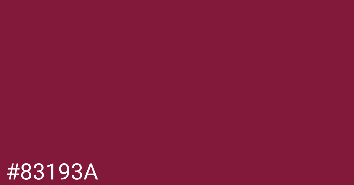 Hex color #83193a graphic