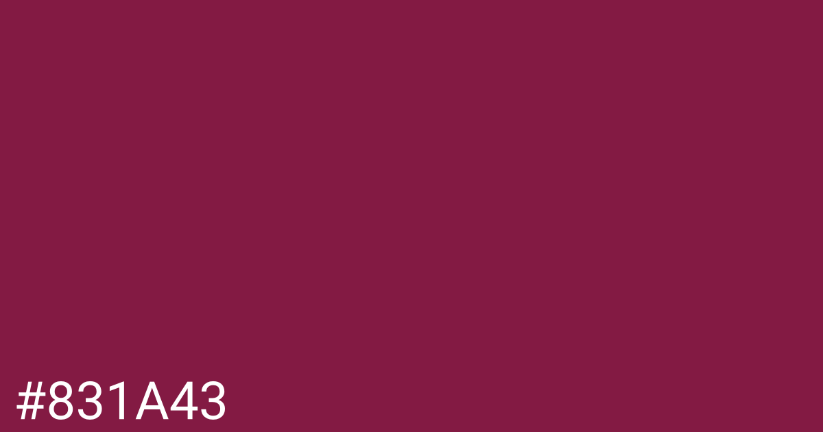 Hex color #831a43 graphic