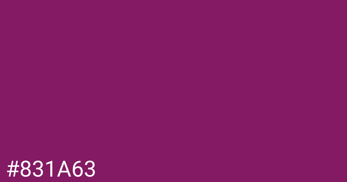 Hex color #831a63 graphic