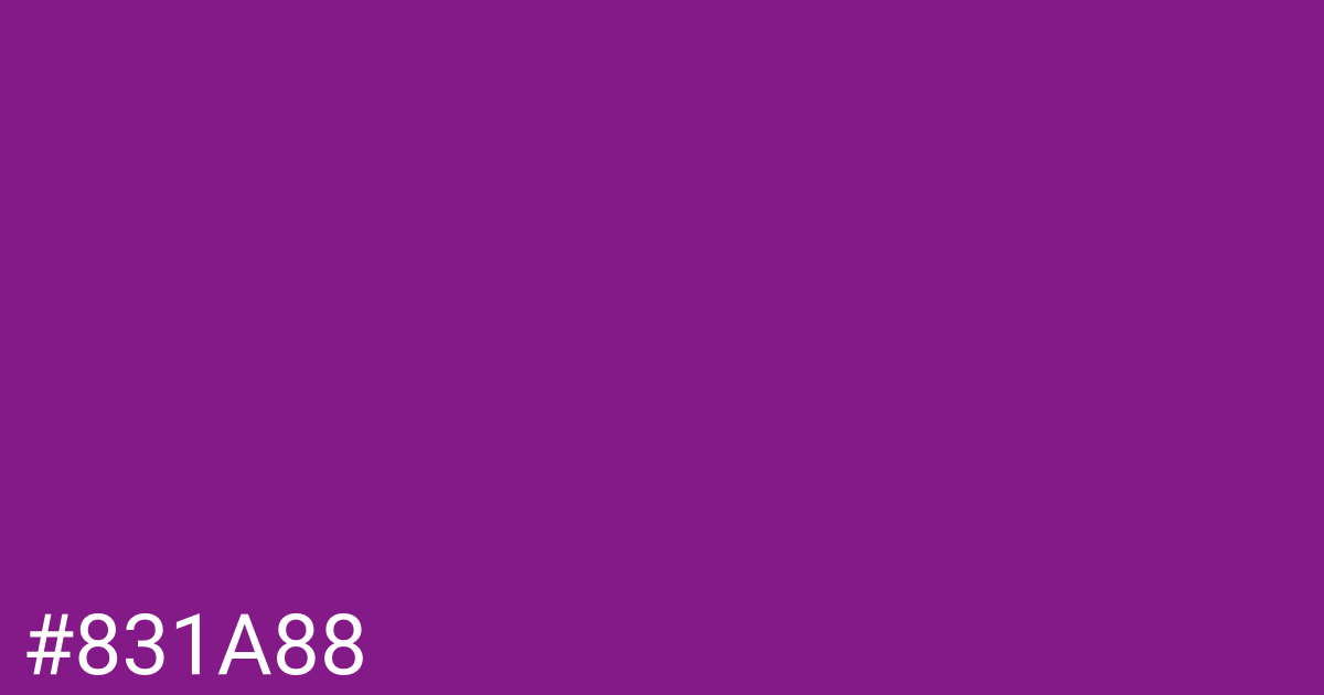 Hex color #831a88 graphic