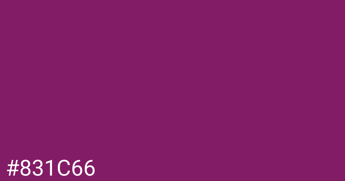 Hex color #831c66 graphic