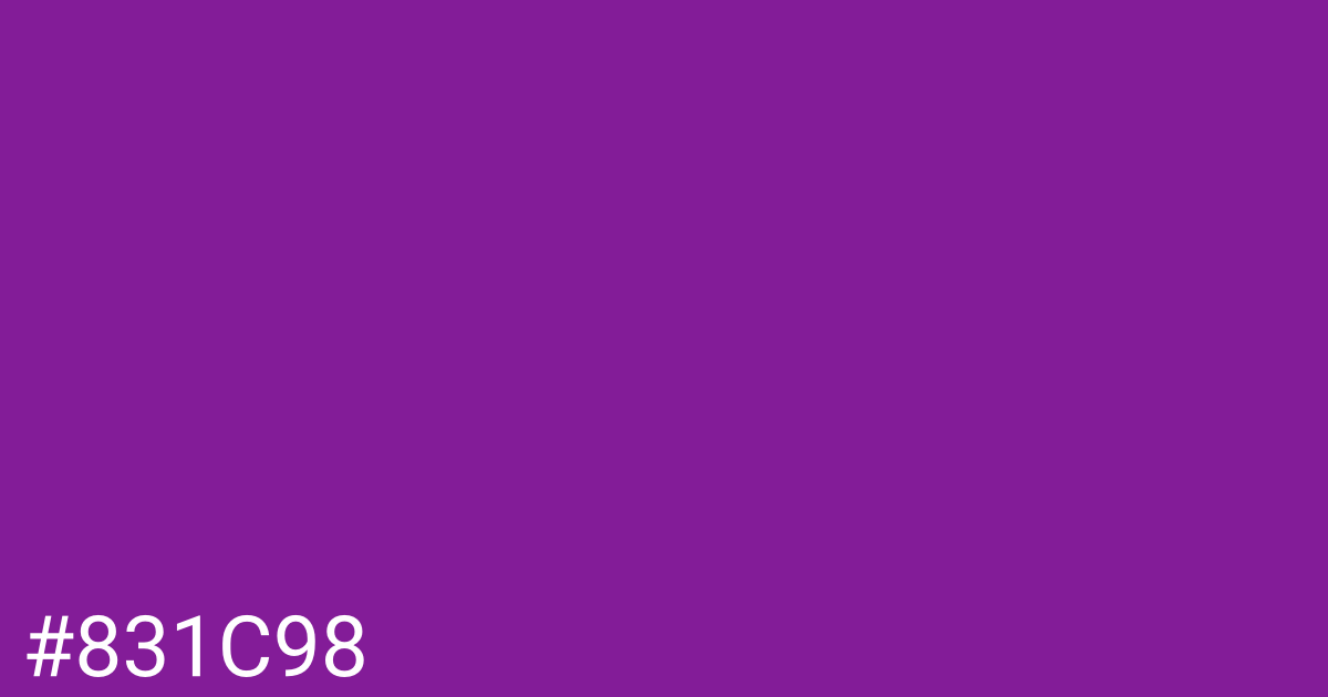 Hex color #831c98 graphic