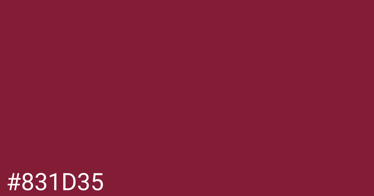 Hex color #831d35 graphic