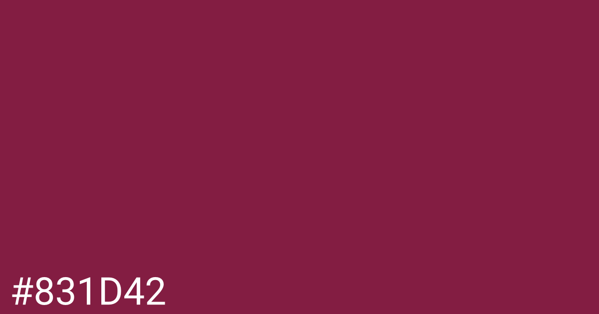 Hex color #831d42 graphic